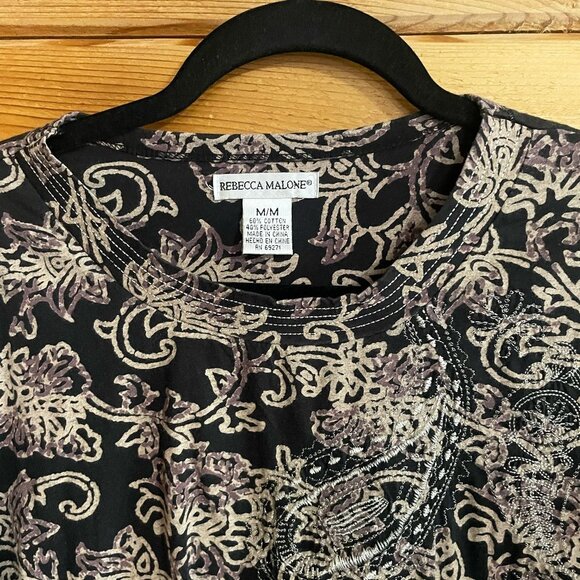 Rebecca Malone embroidered Top Medium - Picture 3 of 6